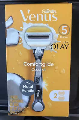 Gillette Venus Plus Olay Comfortglide Razor With 2 5-Blade Cartridges New Sealed • $7.99