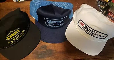 Vintage Oilfield Hat Lot Retro Snapback Strap Back Baker Hughes Omi Oil Mop • $19.99