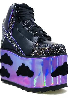 YRU SHOES Qozmo Night Sky | PLATFORM BOOTS* Gothic • $276.95