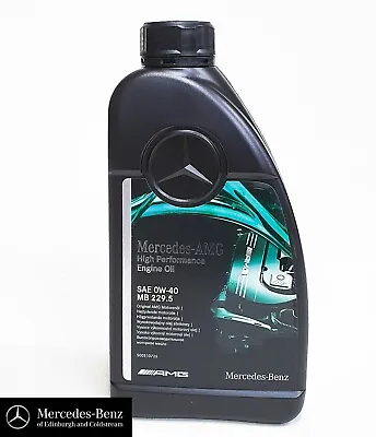 £17.99 • Buy Genuine Mercedes Benz Engine Oil AMG High Performance 229.5 SAE 0w-40, 1 LITRES