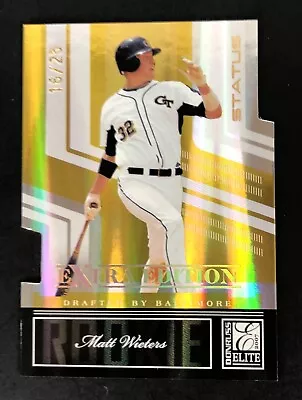 2007 Donruss Elite Extra Edition Gold Status MATT WIETERS Non Auto RC #/25 • $20