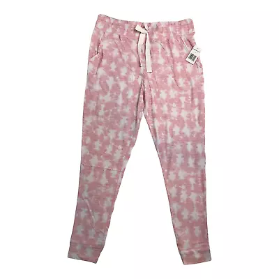 Maternity Sleep Jogger Pant Womens SMALL Pink Shibori Soft Stretchy Jaclyn 30x28 • £10.45