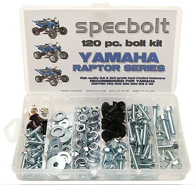 120pc Bolt Kit Yamaha Raptor ATV 90 125 250 350 600 660 700 Body Engine Plastics • $39.99