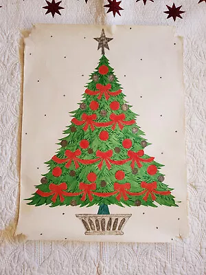 Christmas Tree Holiday Classroom Poster Handmade • $12