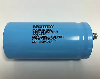 1000uf 350vdc CGS102T350V4C Mallory Electrolytic Screw Terminals 1000mfd  • $42.35