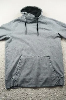 H&M Men Small Gray Long Sleeve High Neck Hooded Pullover Sweater G415 • $19
