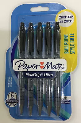 #Paper Mate 1.0 Mm Flexgrip Ultra Retractable Ballpoint Pen Medium Point Black • £6.99