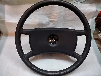 1981 - 1986 Fits Mercedes S Class W126 Steering Wheel Black 4-Spoke A1264640017 • $70