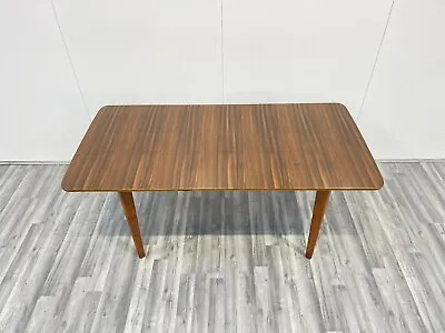 Mid Century Walnut Extending Compact Dining Table • £599