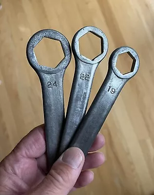 Lot Of 3 Vintage RK  Motorcycle Wrenches - 19 -22 - 24 Mm Metric • $16.99