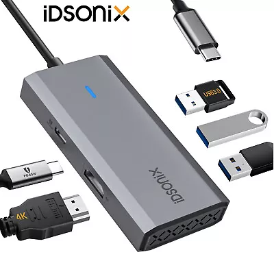IDsonix USB C Hub 5in1 Docking Station PD 60W 4K HDMI USB C Dock For MacBook Air • $15.99