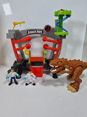 Imaginext Jurassic Park World Research Lab T-Rex Dinosaur & Figure Playset Used  • £21.99