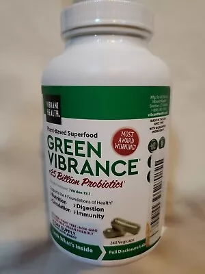Vibrant Health Green Vibrance 240 Vegicaps  Version 19.1 - Exp: 05/24 • $29.99