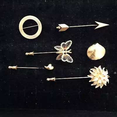 Monet 6 Piece Gold Tone Brooch / Stick Pin Lot - 410 • $2.25