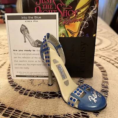 $115 • Buy RARE Just The Right Shoe By Raine  INTO THE BLUE  New - Signed By Raine