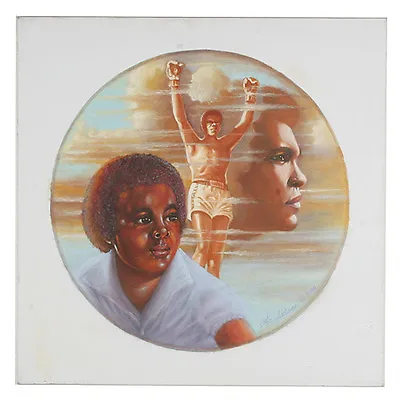 Untitled (Boy Dreaming Of Muhammad Ali) By Anthony Sidoni Signed Oil On Canvas • $2748.90