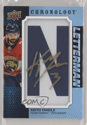 $38.78 • Buy 2019 Upper Deck Chronology Letterman Letter Relics /25 Keith Yandle Patch Auto