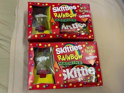 $19.99 • Buy 2 Vintage SKITTLES RAINBOW MACHINES 1991 Candy Dispenser Sets - NEW IN BOX