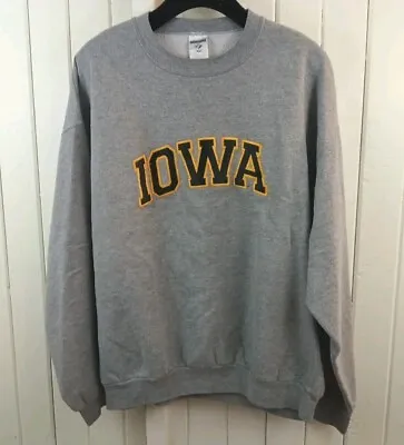 VTG Jerzees Iowa Hawkeyes Gray XL Crewneck Sweatshirt Basketball Football Clark • $20