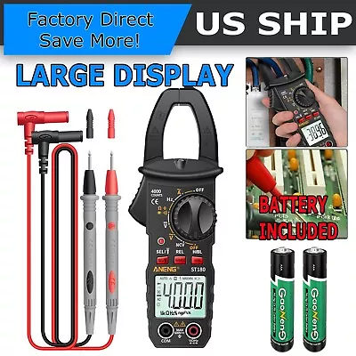 Digital Multimeter Tester + Probe AC DC Volt Amp Clamp Meter Auto Range Handheld • $12.75