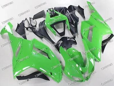 For Ninja ZX-6R 2007-2008 Solid Green ABS Injection Mold Bodywork Fairing Kit • £440