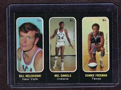 1971-72 Topps Trios Stickers ABA Melchionni Daniels Freeman Special Print NM • $19.95