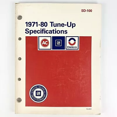 GM AC Delco 1971-80 Tune-Up Specifications Manual   SD-100 1990 Revision BSC • $9.99