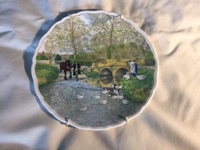£14 • Buy The Ford - Life On The Farm - 1992 Bone Royal Albert China Plate With Wall Hang