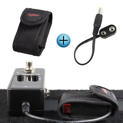 9V Battery Bag +Battery Clip Snap Connector For Power Supply Guitar Effect Pedal • £4.64
