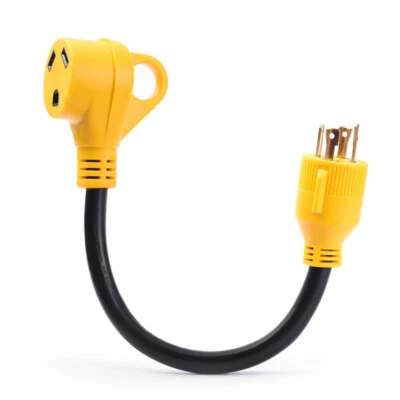 $24.29 • Buy RV Generator Power Adapter 30AMP Male 4-Prong Plug To 30 AMP Female 18 Inch