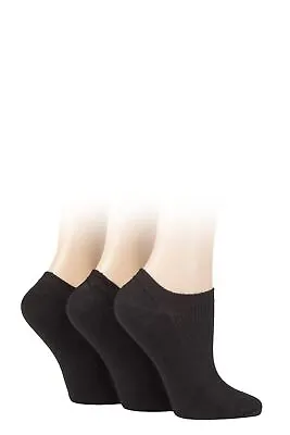 £8.99 • Buy Ladies 3 Pair Elle Bamboo Ribbed No Show Socks