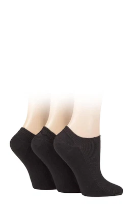 £8.99 • Buy Ladies 3 Pair Elle Bamboo Ribbed No Show Socks