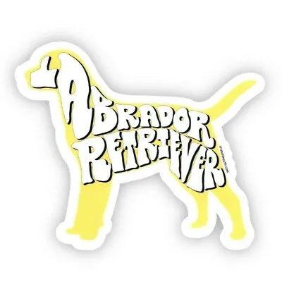 Yellow Labrador Retriever Lab I Love My Pet Dog Decal Bumper Sticker Laptop + • $2.99