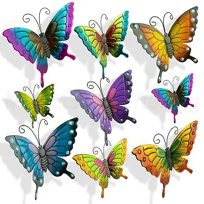 £4.49 • Buy Butterflies Large Xlarge Paint Coloured Metal Butterfly Wall Art Ooutdoor Garden