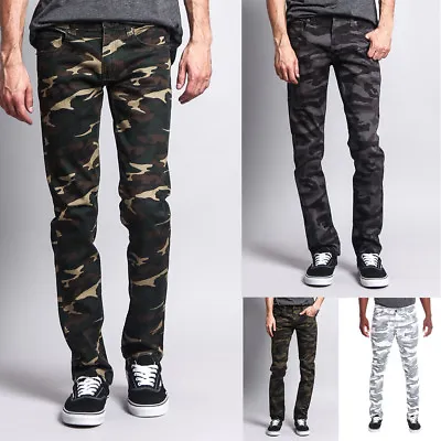 Victorious Mens Army Military Camouflage Skinny Fit Jeans Pants   DL1029-AR169 • $29