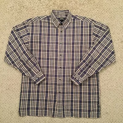 $16.10 • Buy BD Baggies Button Up Shirt Mens Medium Blue/Beige Plaid Long Sleeve