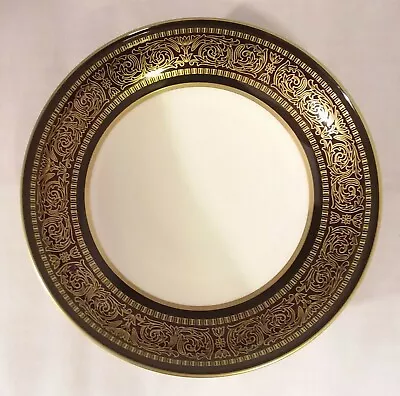 Vintage Mikasa Mount Holyoke 5 1/2  Round Fruit Dessert Sauce Bowl Gold & Black • $4