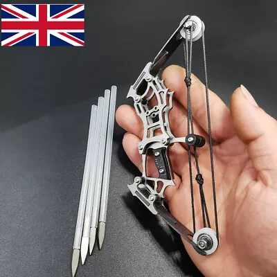 6  Mini Compound Bow Arrows Set 6lbs Archery Toy Gift Shooting Pocket Bow UK • £12.99