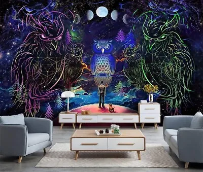 Trippy Wall Hanging Tapestry Psychedelic Home Room Decor Mushroom Colorful Art • $11.99