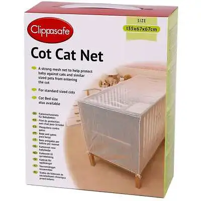 Clippasafe Child Cot Cat Net Mesh Cover Child Kids Home Safety Baby Proofing NEW • £25.99