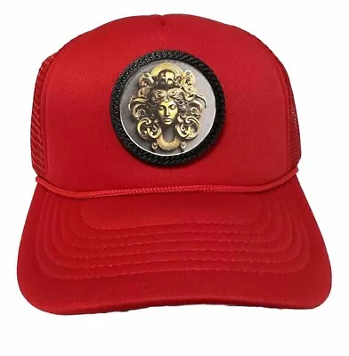Red W/ Black Framed Medusa  Hat Greek Hat - Custom  Hats Cap- Versac Inspired • $28.47