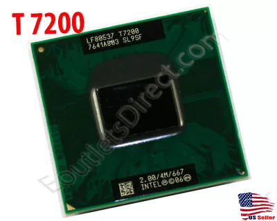 Intel Core 2 Duo Mobile T7200 2.00GHz/4MB/667MHz Socket M Laptop CPU Processor • $13.99