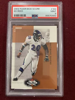 Ed Reed 2002 Fleer Box Score Rookie Card RC PSA 9 Mint • $39