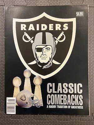 NFL Raiders Classic Come Backs Glossy Magazine Oakland Las Vegas  • £5