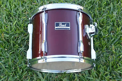 VINTAGE PEARL EXPORT 12  TOM In DARK RED To YOUR DRUM SET TODAY! LOT I380 • $148.45