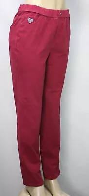 Dream Jeanne By Quacker Factory Women's Pull On Pants Stretch Red Size M • $18