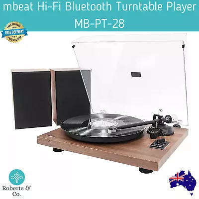 Mbeat MB-PT-28 Bluetooth Hi-Fi Turntable Vinyl Record Player W/ 36W Speakers • $394.94