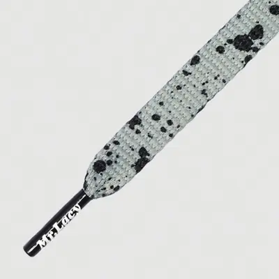 Laces Mr Lacy Printies Flat Printed Shoelaces Cement Grey Black High-Quality • £10.68