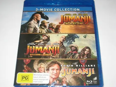 $34.99 • Buy JUMANJI 3 Movie Collection The Next Level/welcome To The J BLU-RAY RB NEW/SEALED