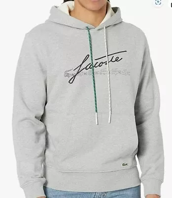 Lacoste Signature Script Hoodie Brand New Retail $250 Size M • $179.95